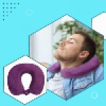 VIAGGI Eggplant U Shaped Memory Foam Travel Neck and Neck Pain Relief Comfortable Super Soft Orthopedic Cervical Pillows