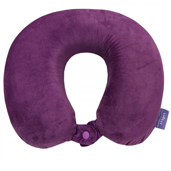 VIAGGI Eggplant U Shaped Memory Foam Travel Neck and Neck Pain Relief Comfortable Super Soft Orthopedic Cervical Pillows