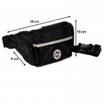 VIAGGI Unisex Black Waist Bag