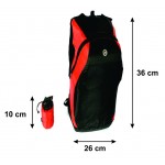 VIAGGI Folding Back Pack - Red & Black