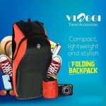 VIAGGI Folding Back Pack - Red & Black