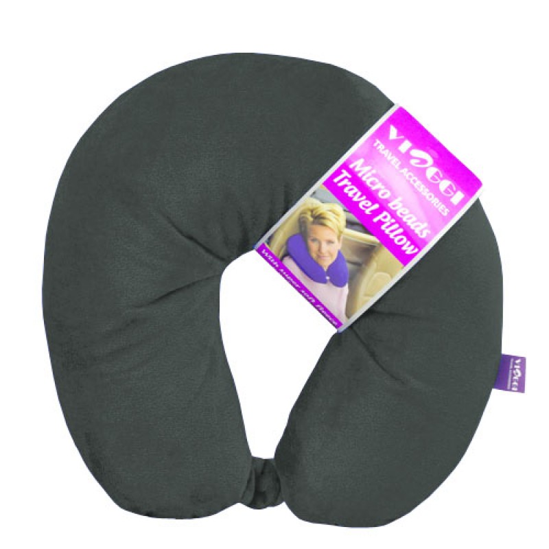 Purchase Microbead U Shape Travel Neck Pillow With Fleece - Grey