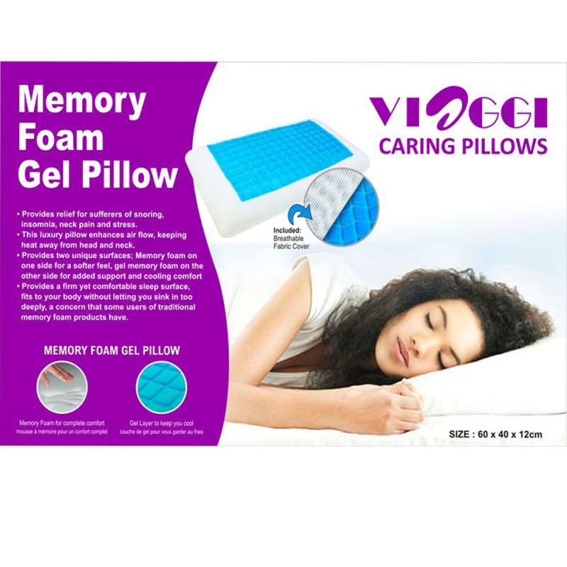 Shop Memory Foam Sleeping Pillow With Cooling Gel At Viaggi