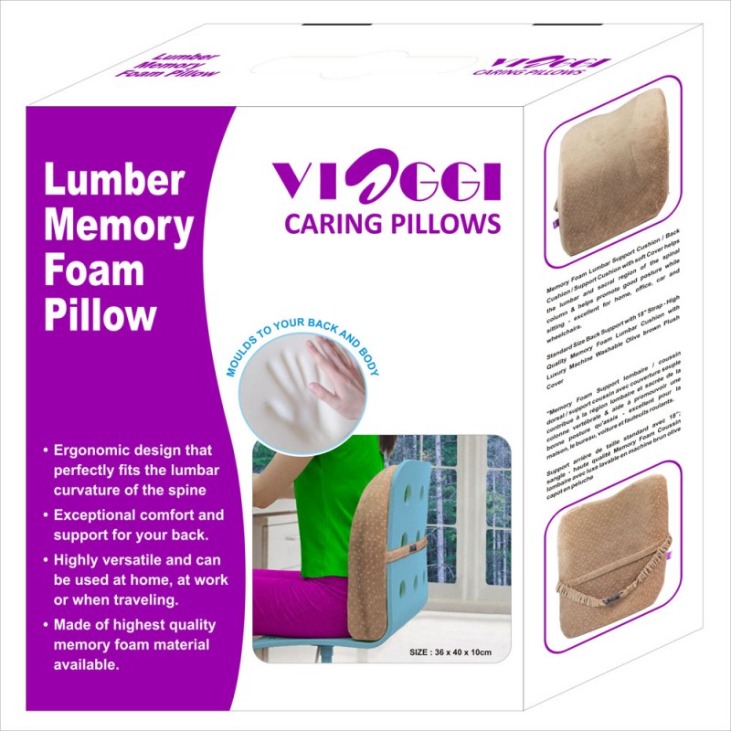 Memory Foam Sleeping Pillow for Lower Back Pain Orthopedic Lumbar