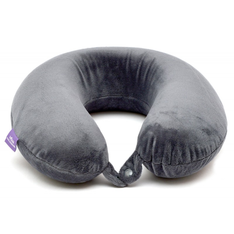 VIAGGI memory foam travel neck pillow- grey