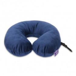 U Shape Best Travel Feather Soft Microfibre Neck Rest Cushion for Inflight Train car Sleep for Men and Women-Navy Blue