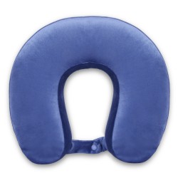 VIAGGI U Shaped Memory Foam Travel Neck and Neck Pain Relief Comfortable Super Soft Orthopedic Cervical Pillows - Royal Blue
