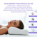 VIAGGI Contour Cervical Orthopedic Memory Foam Travel Pillow for Sleeping, Cervical Orthopedic Spine Care Pillow Spondylitis Neck and Back Pain Support