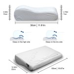 VIAGGI Contour Cervical Orthopedic Memory Foam Travel Pillow for Sleeping, Cervical Orthopedic Spine Care Pillow Spondylitis Neck and Back Pain Support