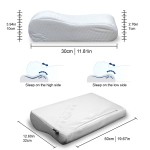 VIAGGI Contour Cervical Orthopedic Memory Foam Travel Pillow for Sleeping, Cervical Orthopedic Spine Care Pillow Spondylitis Neck and Back Pain Support