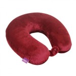 VIAGGI Burgundy U Shaped Memory Foam Travel Neck and Neck Pain Relief Comfortable Super Soft Orthopedic Cervical Pillows