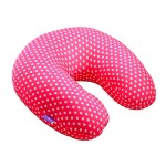 VIAGGI Microbead U Shape Travel Neck Pillow - Minidot Pink