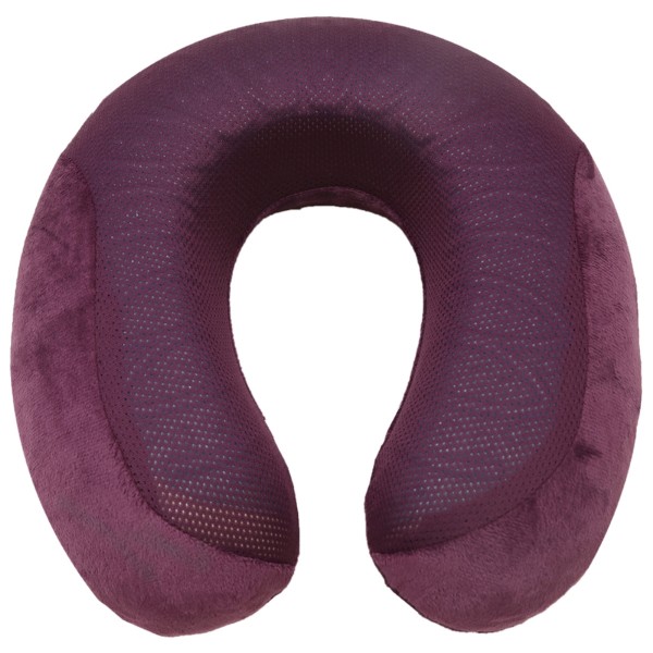 VIAGGI Cooling Gel Memory Foam Travel Neck Pillow - Egg Plant