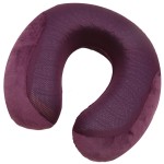 VIAGGI Cooling Gel Memory Foam Travel Neck Pillow - Egg Plant