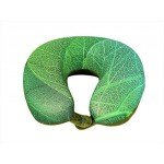 VIAGGI Green Leaf 3D Print U Shaped Memory Foam Travel Neck and Neck Pain Relief Comfortable Super Soft Orthopedic Cervical Pillows