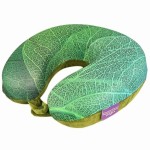VIAGGI Green Leaf 3D Print U Shaped Memory Foam Travel Neck and Neck Pain Relief Comfortable Super Soft Orthopedic Cervical Pillows